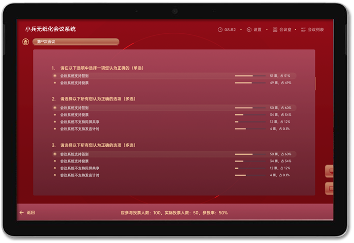 小兵无纸化会议系统-投票表决